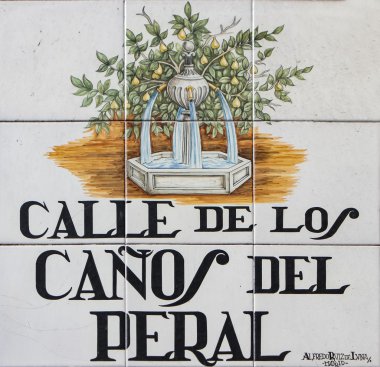 Madrid sokak işareti