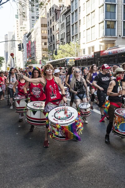 Lesba března v New Yorku — Stock fotografie