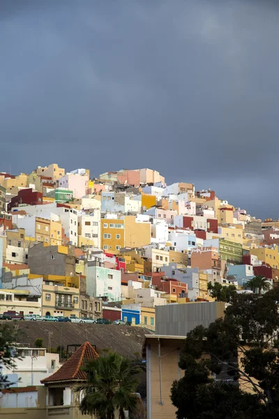 Kolorowe domy w Las Palmas de Gran Canaria — Zdjęcie stockowe