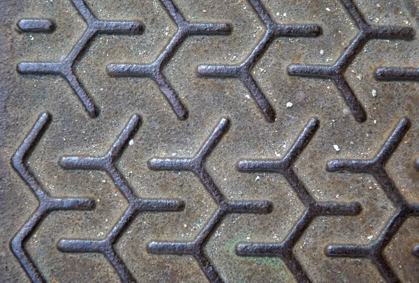 Metal manhole cover — Stock Photo, Image