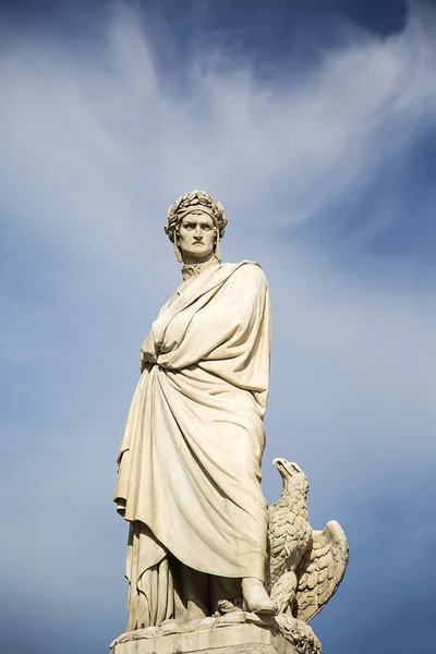Vista da escultura de Dante — Fotografia de Stock