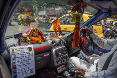 Taxi driver in Mumbai clipart