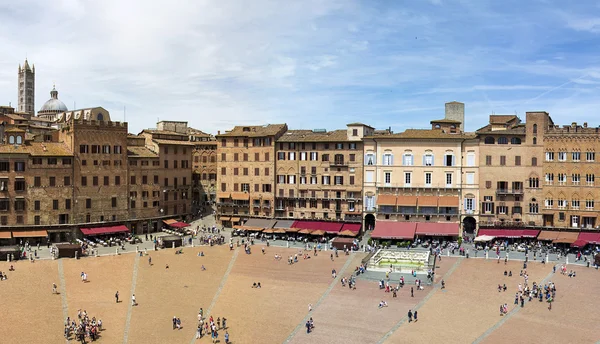 Piazza del Campo i Siena — Stockfoto