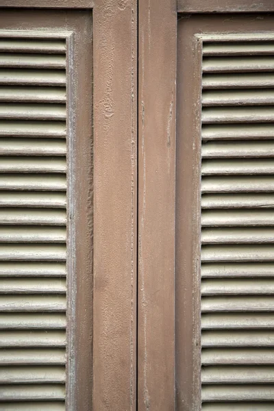 Vista de ventana de madera — Foto de Stock