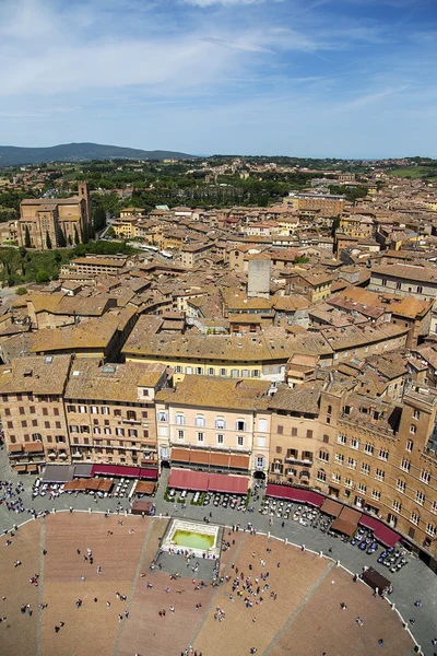 Piazza del Campo v Sieně — Stock fotografie