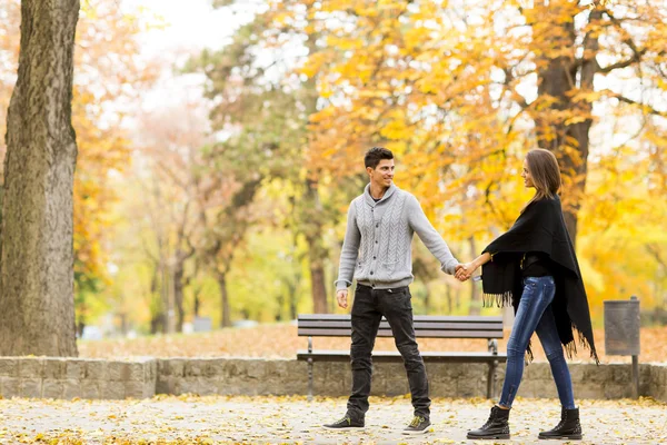 Loving couple in the park — Stock Photo, Image