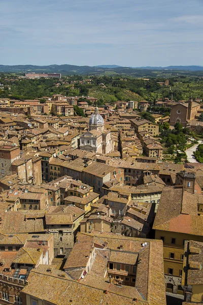 Aerial view at town — Stock Photo, Image