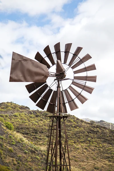Gran Canaria ada Windpump — Stok fotoğraf