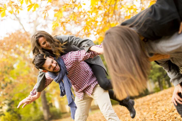 Gente en otoño Park — Foto de Stock