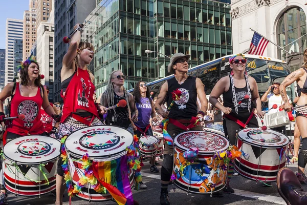 Lesba března v New Yorku — Stock fotografie