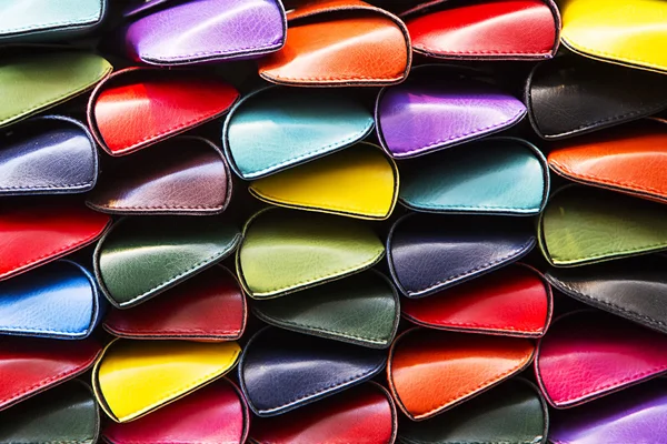 Casos coloridos de couro — Fotografia de Stock