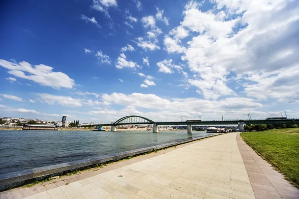 Rio Sava em Belgrado — Fotografia de Stock