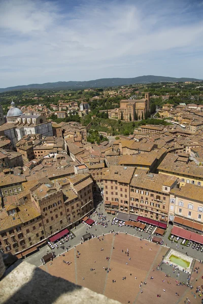 Piazza del Campo v Sieně — Stock fotografie