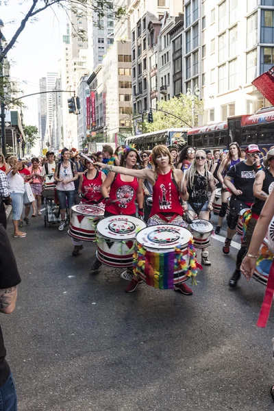 Lesba března v New Yorku — Stock fotografie