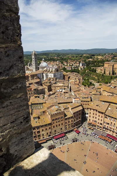 Aerial view at town — Stock Photo, Image