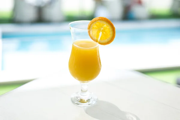 Orange juice in glass — Stock Photo, Image