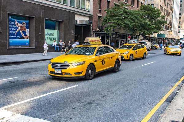 New York City Taxi bilar — Stockfoto