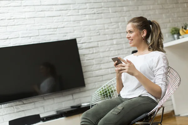 Young woman in the room — Stock Photo, Image