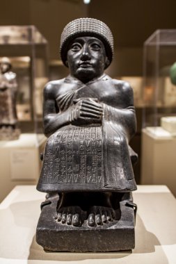 Statue of Gudea from Mesopotamia clipart