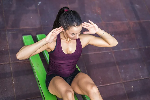 Frau beim Training — Stockfoto