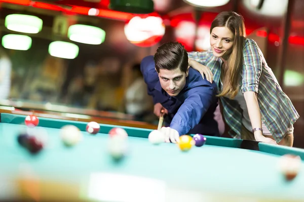 People playing pool Stock Picture