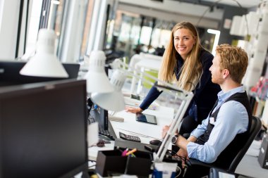 Genç iş adamları odasında