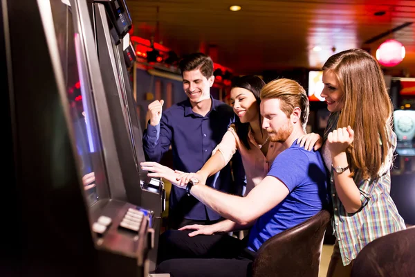Young people in casino