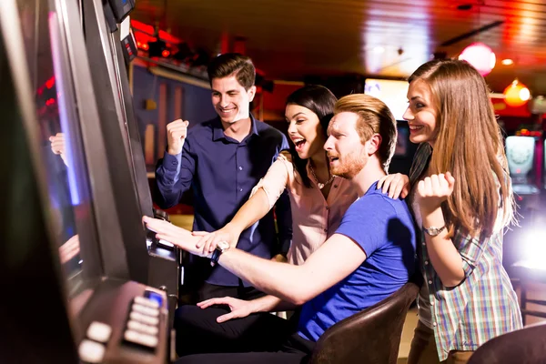 Young people in casino