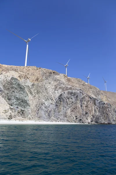 Windpark in de buurt van de zee — Stockfoto