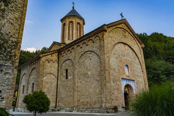 Veduta Monastero Raca Del Xiii Secolo Vicino Bajina Basta Serbia — Foto Stock