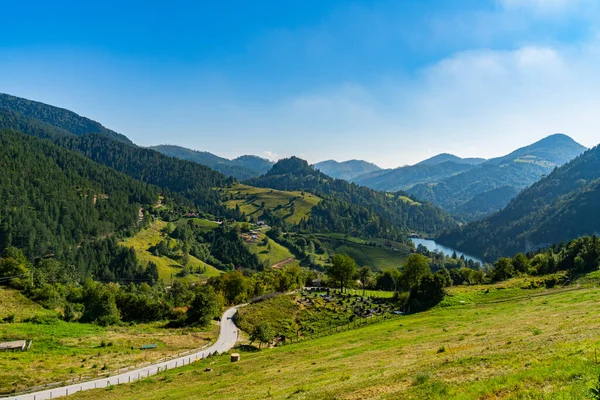 Vista Lago Zaovine Serbia —  Fotos de Stock