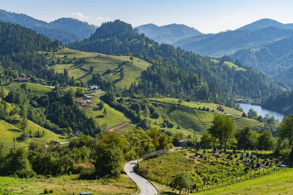 Pohled Jezero Zaovine Srbsku — Stock fotografie