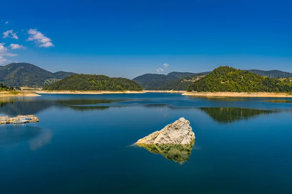 Vista Sul Lago Artificiale Zaovine Serbia — Foto Stock