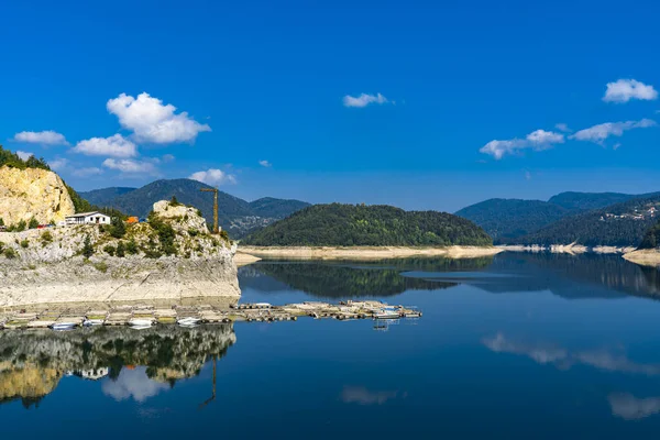 Visa Konstgjord Zaovine Sjö Serbien — Stockfoto