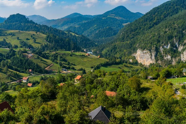 Pohled Jezero Zaovine Srbsku — Stock fotografie