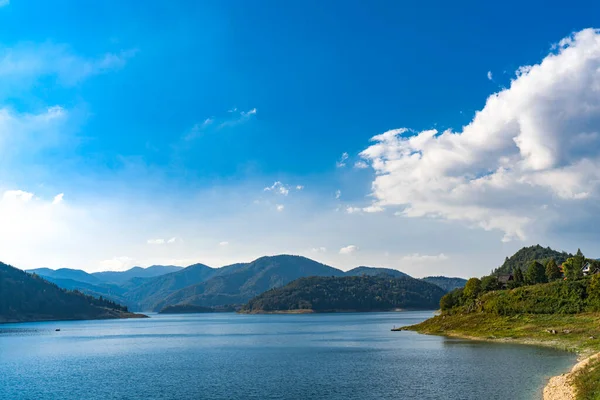 Vista Lago Zaovine Serbia —  Fotos de Stock