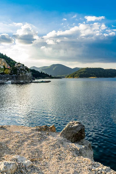 Vista Lago Zaovine Serbia — Foto de Stock