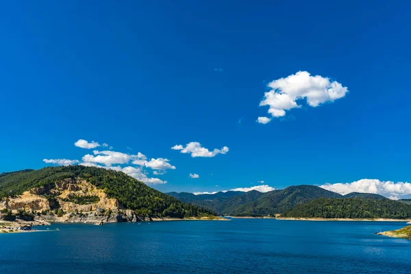 Pohled Jezero Zaovine Srbsku — Stock fotografie