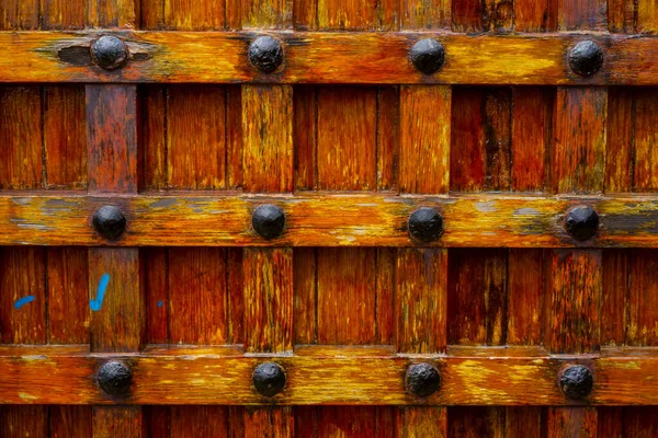 Закрыть Вид Старую Деревянную Дверь — стоковое фото