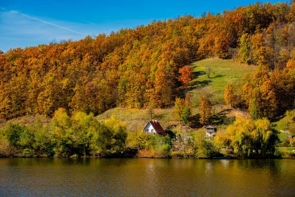 Vista Desfiladero Del Danubio Djerdap Frontera Serbio Rumana — Foto de Stock