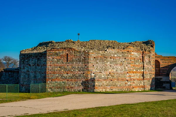 Zbytky Starověkého Římského Komplexu Paláců Chrámů Felix Romuliana Poblíž Gamzigradu — Stock fotografie