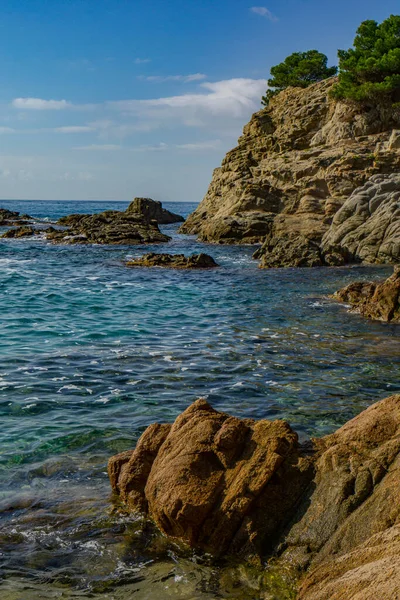 Área Balnear Costa Brava Perto Cidade Lloret Mar Catalunha Espanha — Fotografia de Stock