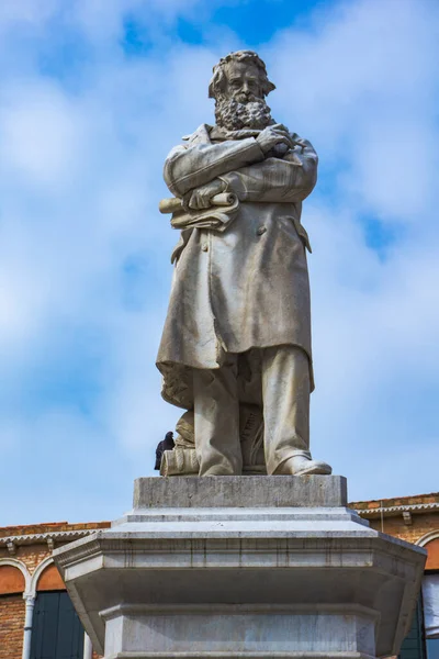 Monumento Linguista Italiano Niccolo Tommaseo Venezia Italia Francesco Barzaghi Nel — Foto Stock