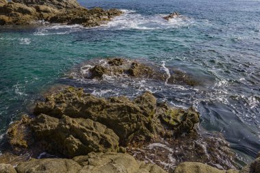İspanya Katalonya 'nın Lloret de Mar kasabası yakınlarındaki Costa Brava tatil beldesi.