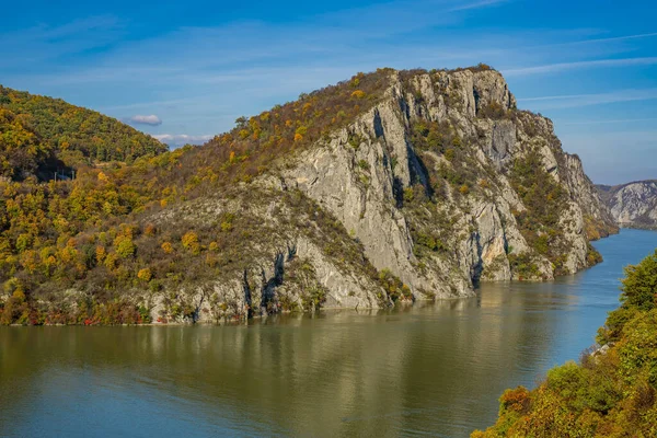 Vista Desfiladero Del Danubio Djerdap Frontera Serbio Rumana — Foto de Stock