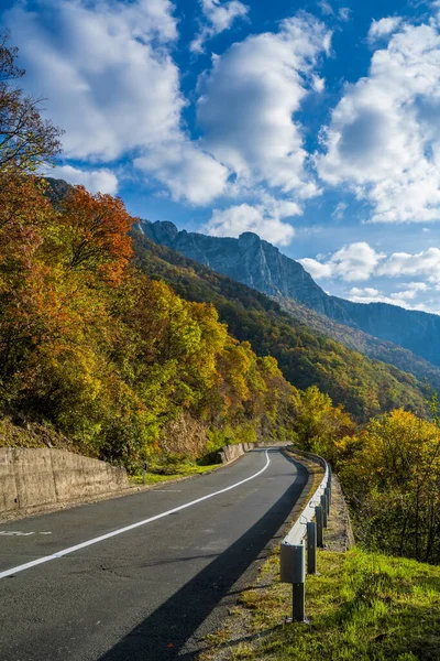 View Road Danube Gorge Djerdap Serbian Romanian Border — Stock Photo, Image