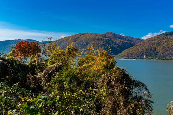 Vue Gorge Danube Djerdap Frontière Entre Serbie Roumanie — Photo