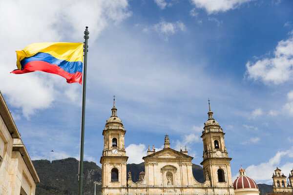 View at Cathedral Metropolitan Basilica of Bogota in Columbia