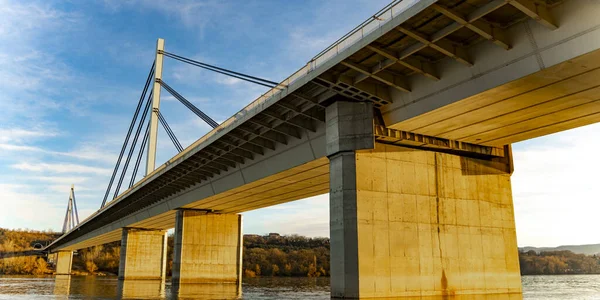 Blick Auf Die Freiheitsbrücke Novi Sad Serbien — Stockfoto