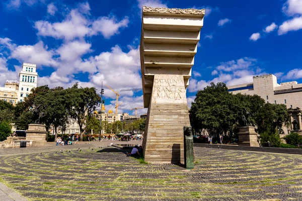 Barcelona Espanha Outubro 2019 Monumento Francesc Macia Barcelona Espanha Monumento — Fotografia de Stock